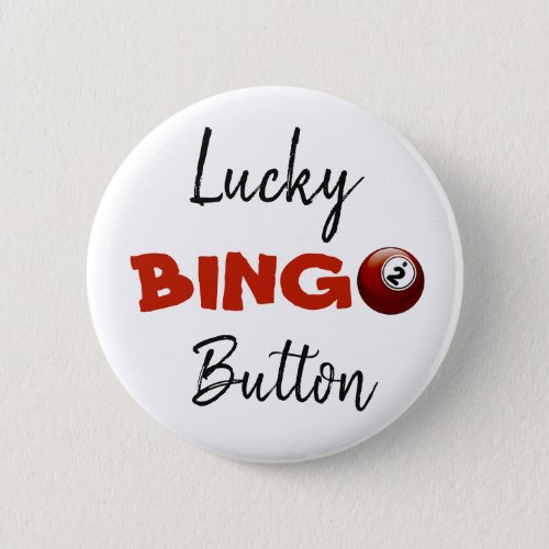 Lucky BINGO Button Red Ball