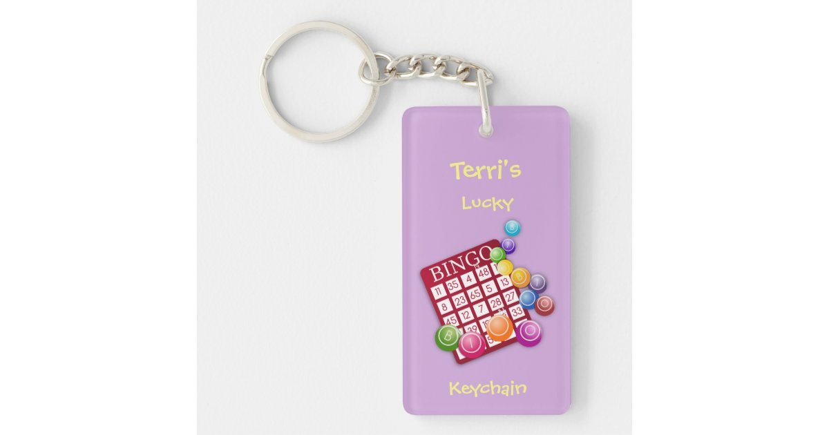 Lucky BINGO Keychain *Personalize* Zazzle