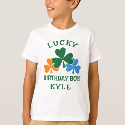 LUCKY BIRTHDAY BOY CUSTOMIZABLE T_Shirt