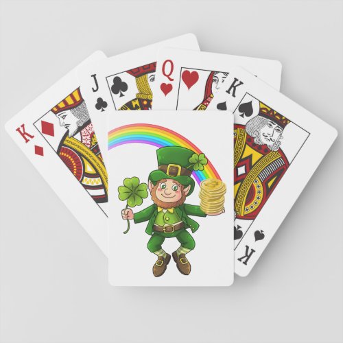Lucky Bitcoin Rainbow Leprechaun Playing Cards