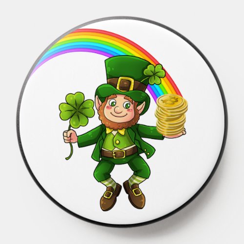 Lucky Bitcoin Rainbow Leprechaun PopSocket