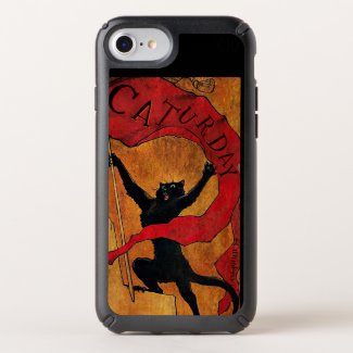 Lucky Black Cat Caturday iPhone Protected Case