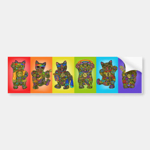 Lucky Black Cat Collection Bumper Sticker