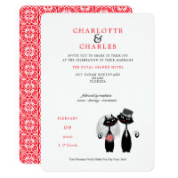 Lucky Black Cats Bride | Groom Purrr..fect Wedding Card