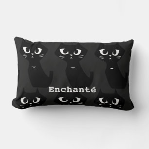 Lucky Black Cats Greeting & Special L Lumbar Pillow