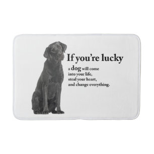Lucky Black Lab Bath Mat