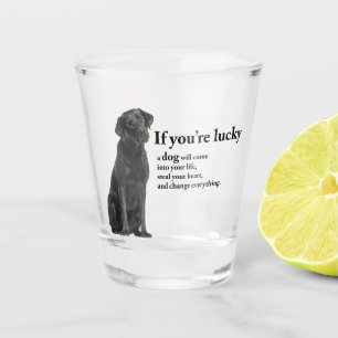 Lucky Black Lab Shot Glass