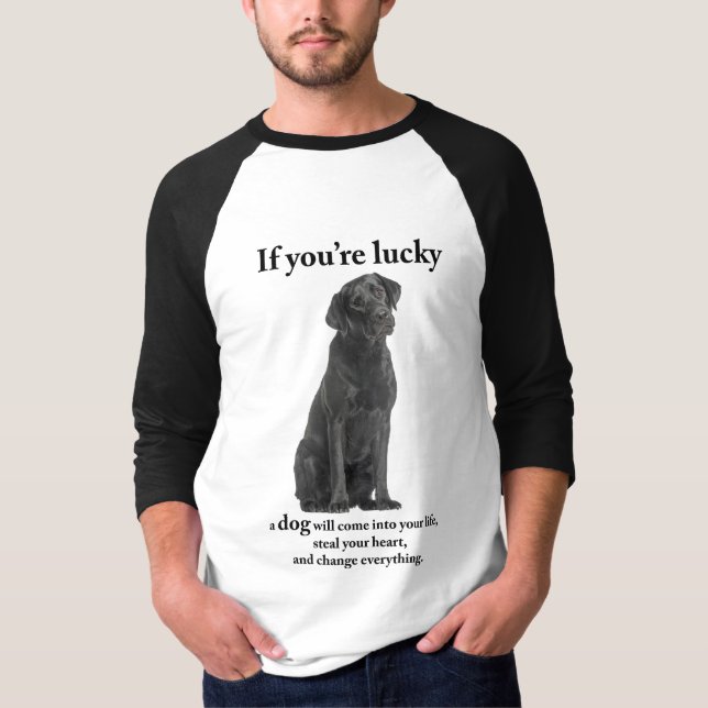 Lucky Black Lab T-Shirt (Front)