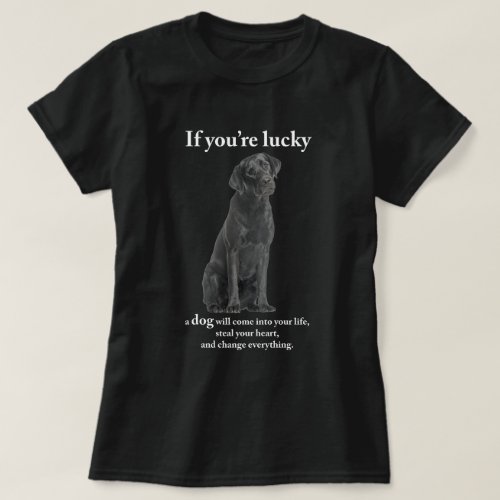 Lucky Black Lab T_Shirt