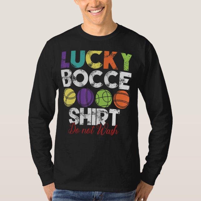Lucky Bocce Ball   Bocce Ball Player T-Shirt (Front)