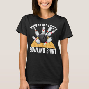 Lucky Bowling   Team Vintage Retro     T-Shirt