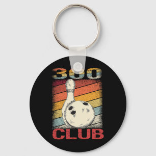 Lucky Bowling The Perfect Game Shirt 300 Club  Keychain