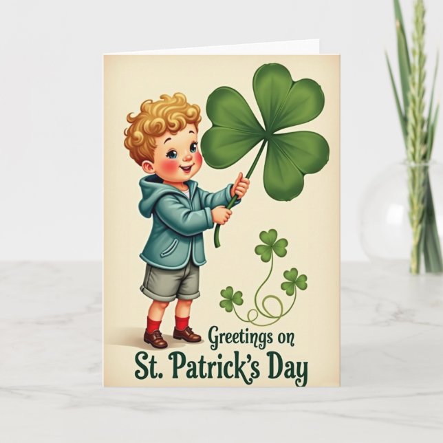 Lucky Boy Smile St Patricks Card (Front)