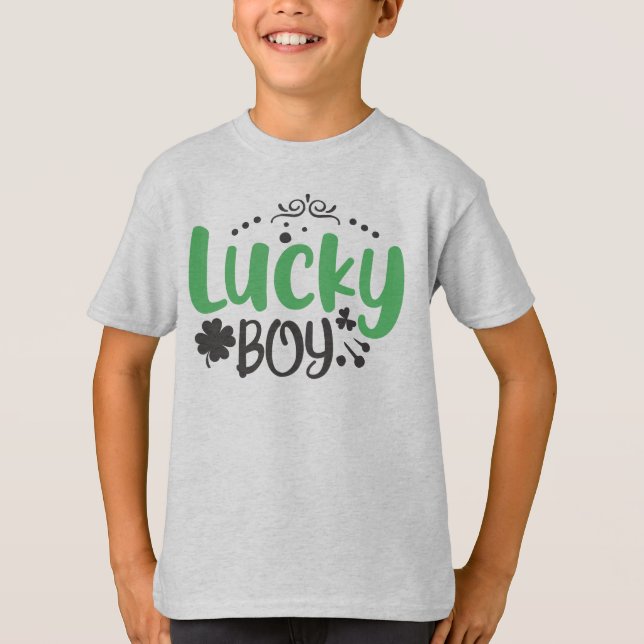 Lucky Boy St Patrick T-Shirt for Kids (Front)
