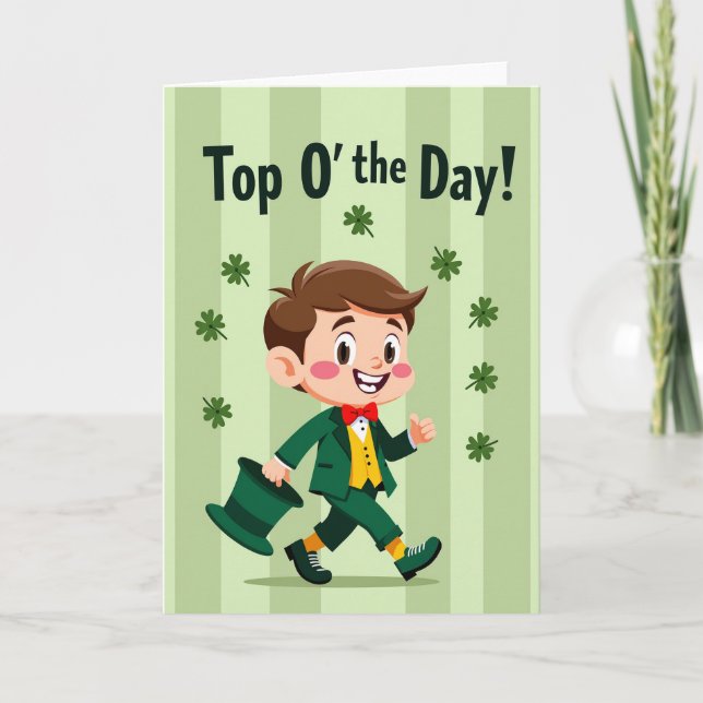 Lucky Boy St Patricks Day Card (Front)