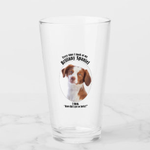 Lucky Brittany Spaniel Glass
