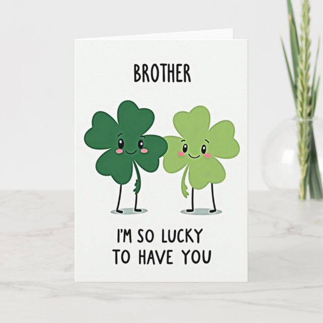 Lucky Brother Glitter Texture Card (Front)