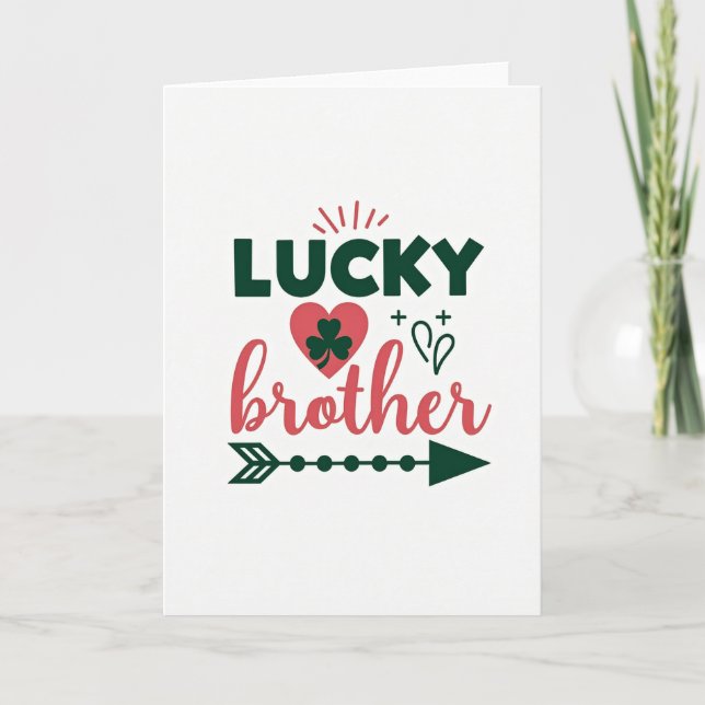 Lucky Brother Heart Pattern Card (Front)