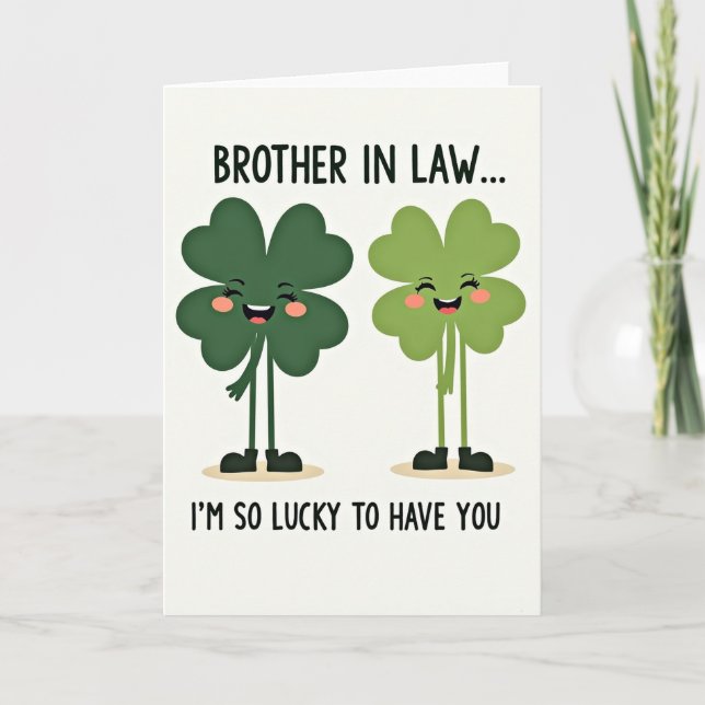 Lucky Brother In Law Card (Front)