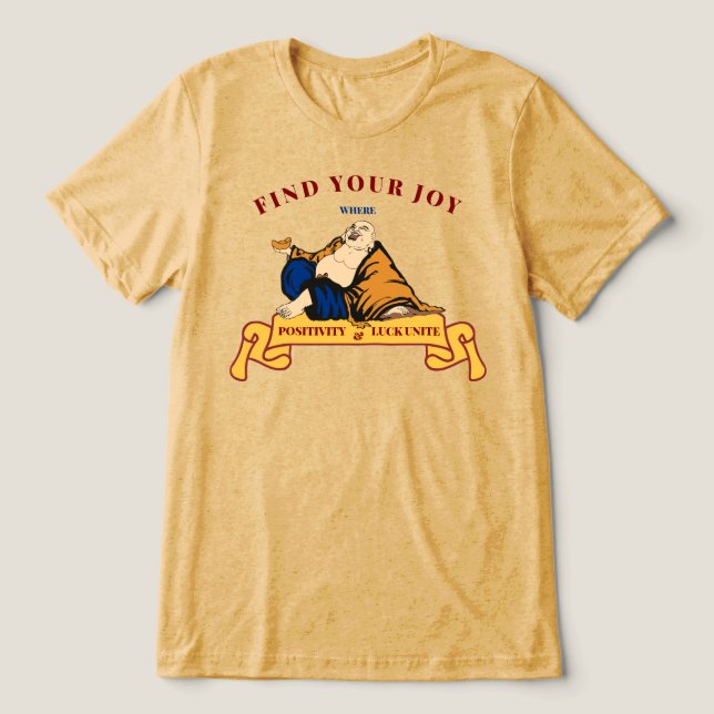 Lucky Buddha Tri-Blend Shirt (Design Front)