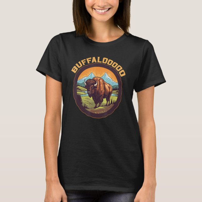 Lucky Buffalo Casino Slot Machine BUFFALOOOOO Gamb T-Shirt (Front)