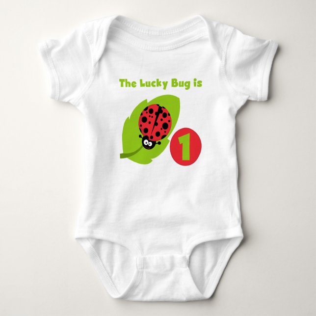 Lucky  Bug 1st Birthday T-shirts and Gifts (Front)