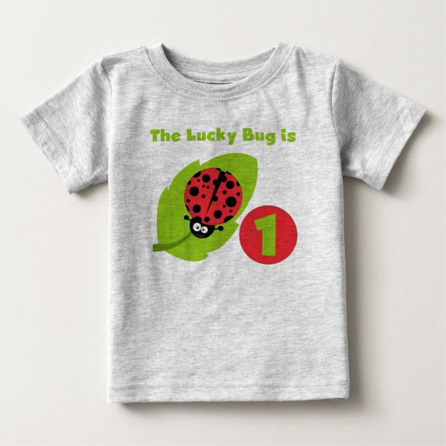 Lucky  Bug 1st Birthday T-shirts and Gifts (Front)