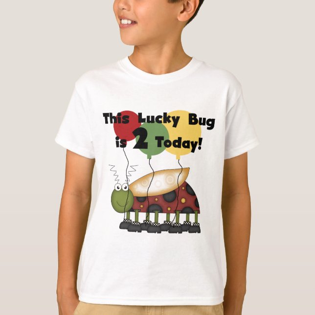 Lucky Bug 2nd Birthday T-shirts and Gifts (Front)