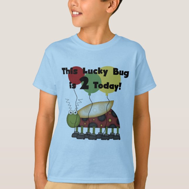 Lucky Bug 2nd Birthday T-shirts and Gifts (Front)