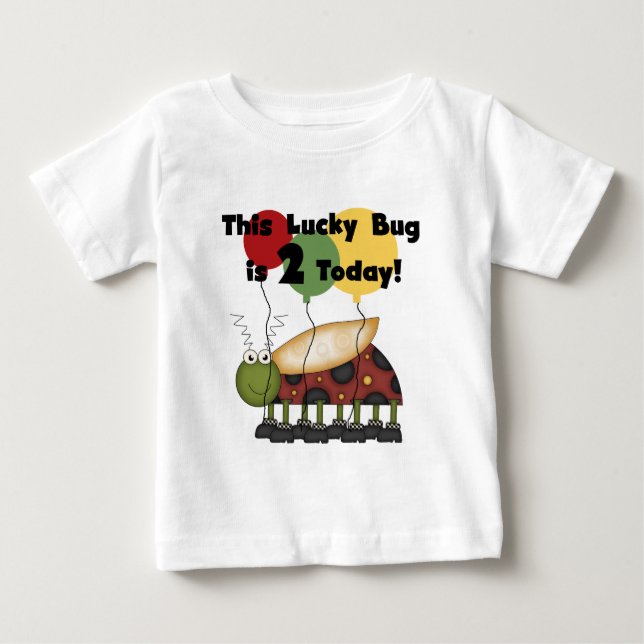 Lucky Bug 2nd Birthday T-shirts and Gifts (Front)