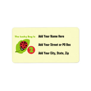 Lucky Bug 2nd Birthday T-shirts and Gifts Label