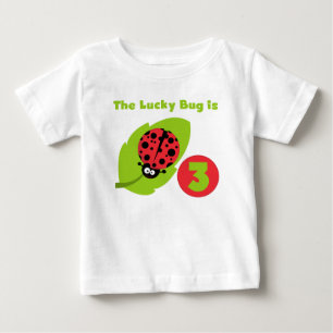 Lucky Bug 3rd Birthday T shirts and Gifts
