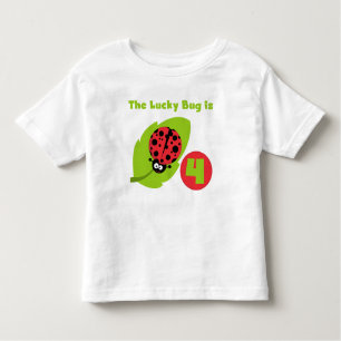 Lucky Bug 4th Birthday T-shirts and Gifts