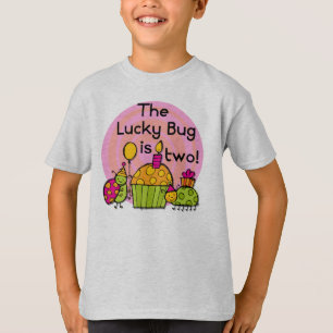 Lucky Bug Cupcake 2nd Birthday T-shirts and Gifts