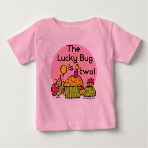 Lucky Bug Cupcake 2nd Birthday T-shirts and Gifts