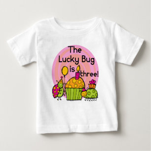 Lucky Bug Cupcake 3rd Birthday Tshirts and Gifts