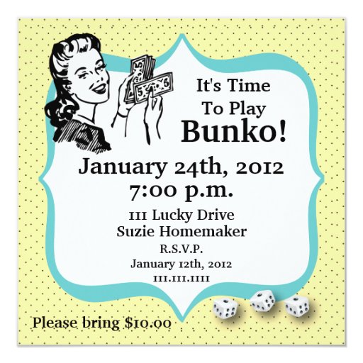 Bunco Invitation Template 8