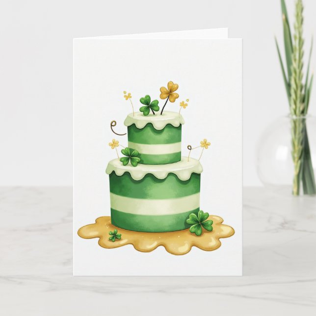 Lucky Cake Celebration Card (Front)