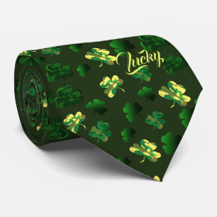 Lucky Camo Shamrock Design Tie