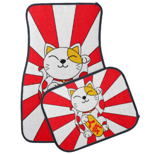Lucky Cat (A) Car Floor Mat