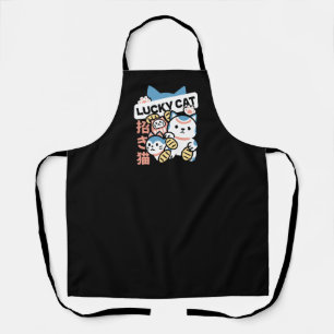 Lucky Cat Art – Maneki Neko with Gold Coin Apron