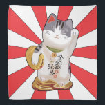 Lucky Cat B Bandana<br><div class="desc">This is the legend of the Maneki Neko: In the 17th century, there was a rundown and poverty-stricken temple in Tokyo. The temple's priest was very poor, but he shared what little food he had with his pet cat, Tama. One day, a wealthy and important man was caught in a...</div>