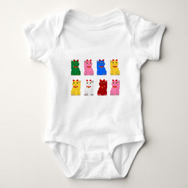 lucky cat baby bodysuit (Front)