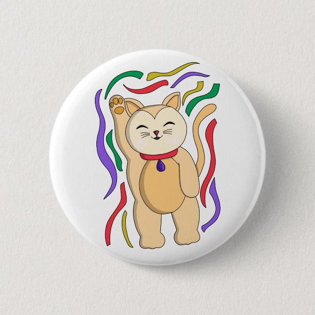 Lucky Cat Button (Front)