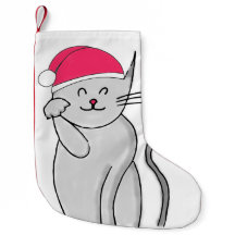 Lucky Cat Christmas Stocking