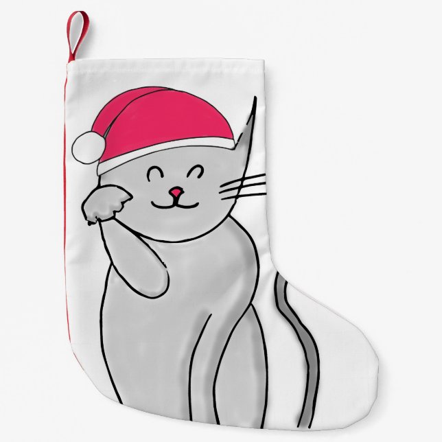 Lucky Cat Christmas Stocking (Front)