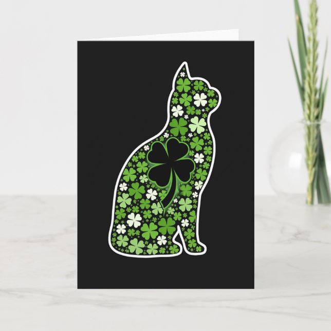 Lucky Cat Clover Graphic Card (Front)