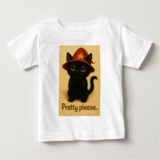 Lucky Cat Emi – Kawaii Begging Pose Witch Cat Baby T-Shirt