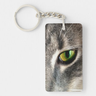 Lucky Cat Eye Keychain