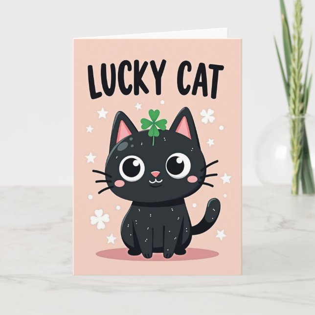 Lucky Cat Fortune Card (Front)